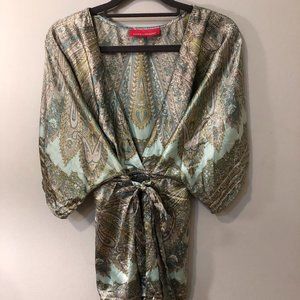 Pookie and Sebastian Flowy Sleeve Silk Top